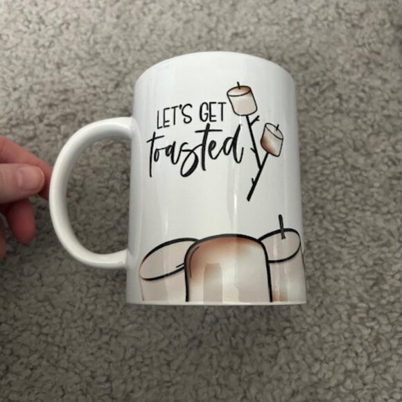 Let's Get Toasted Camping Coffee Mug - NWT - Picture 1 of 4